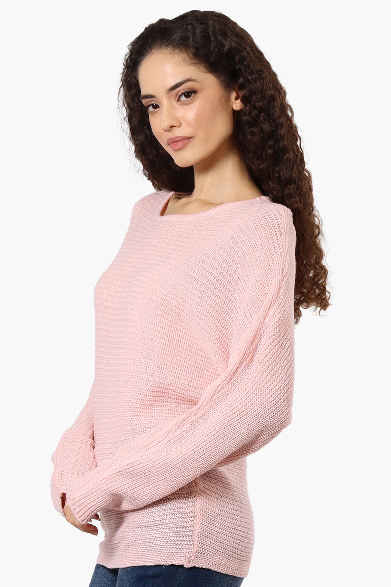 International INC Company Ribbed Pullover Sweater - Pink - Womens Pullover Sweaters - Fairweather