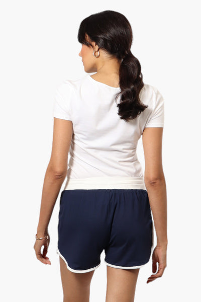 Mikk Basic Solid Dolphin Shorts - Navy - Womens Shorts & Capris - Fairweather