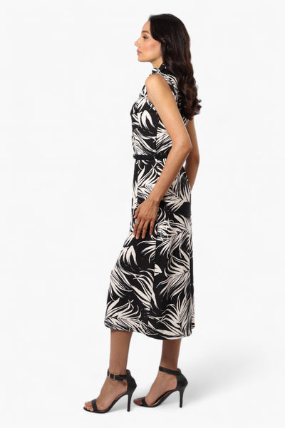 Majora Floral Belted Sleeveless Maxi Dress - Black - Womens Maxi Dresses - Fairweather