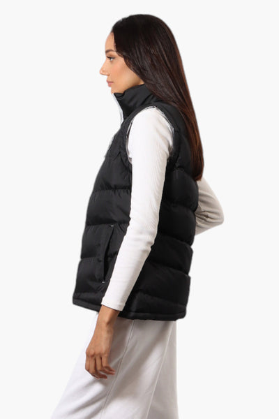 Super Triple Goose Solid Bubble Vest - Black - Womens Vests - Fairweather