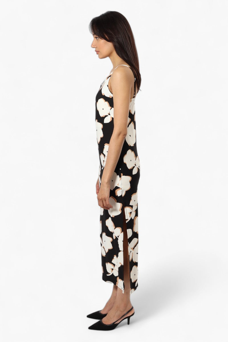 Majora Floral Spaghetti Strap Maxi Dress - Black - Womens Maxi Dresses - Fairweather