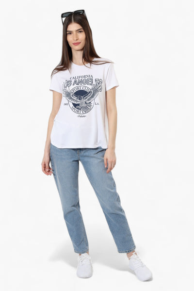 Magazine California Los Angeles Print Tee - White - Womens Tees & Tank Tops - Fairweather