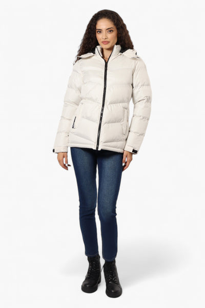 Canada Weather Gear Solid Bubble Bomber Jacket - White - Womens Bomber Jackets - Fairweather