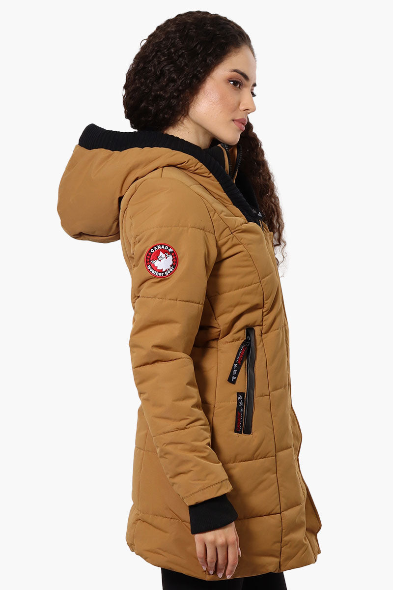 Canada Weather Gear Faux Fur Lined Hood Parka Jacket - Caramel - Womens Parka Jackets - Fairweather