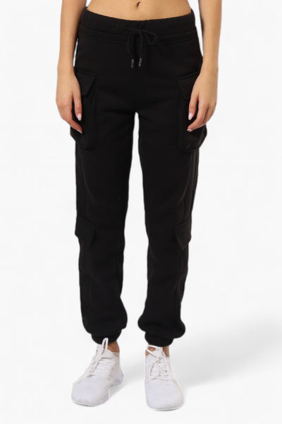 Fahrenheit Tie Waist 4 Pocket Cargo Joggers - Black - Womens Joggers & Sweatpants - Fairweather