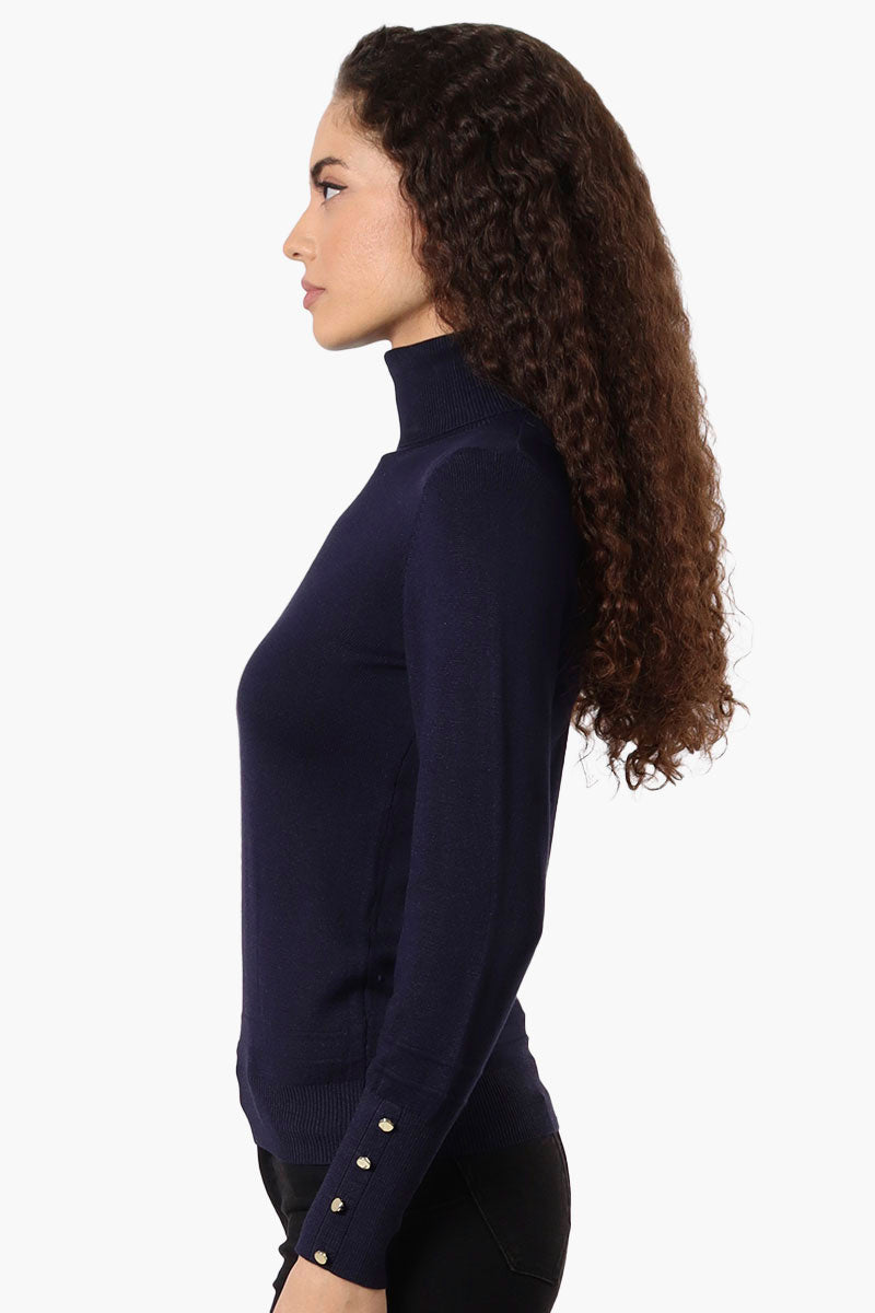 International INC Company Basic Turtleneck Pullover Sweater - Navy - Womens Pullover Sweaters - Fairweather