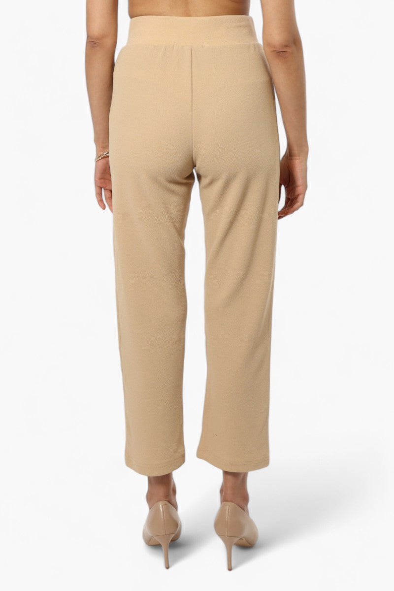 Impress Basic Wide Leg Pants - Beige - Womens Pants - Fairweather