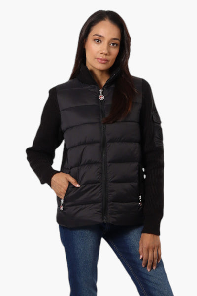 Canada Weather Gear Sweater Knit Polyfill Lightweight Jacket - Black - Womens Lightweight Jackets - Fairweather