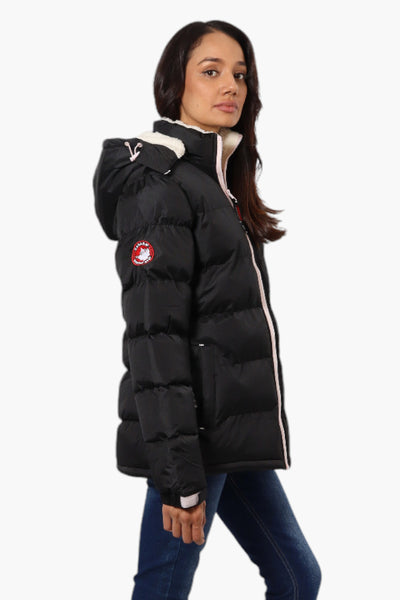 Canada Weather Gear Solid Bubble Bomber Jacket - Black - Womens Bomber Jackets - Fairweather