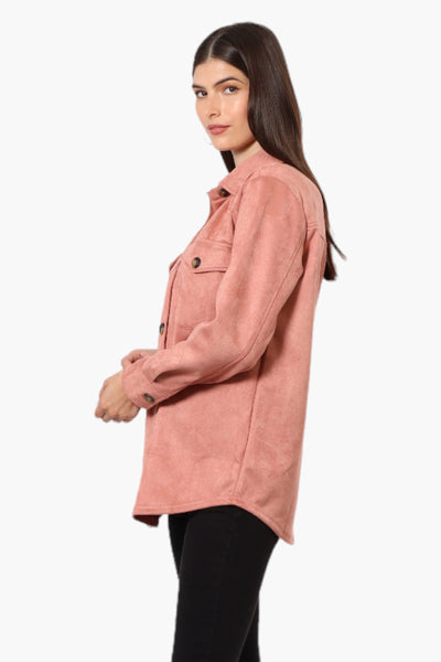 Beechers Brook Button Down Flap Pocket Lightweight Jacket - Pink - Womens Lightweight Jackets - Fairweather