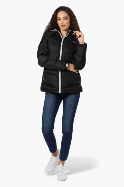 Canada Weather Gear Solid Bubble Bomber Jacket - Black - Womens Bomber Jackets - Fairweather