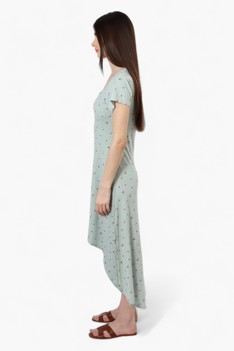 Majora Floral High Low Maxi Dress - Mint - Womens Maxi Dresses - Fairweather