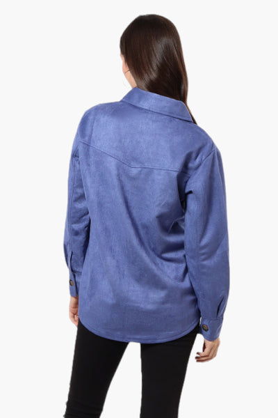 Beechers Brook Button Down Flap Pocket Lightweight Jacket - Blue - Womens Lightweight Jackets - Fairweather