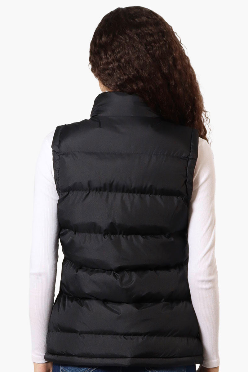 Canada Weather Gear Fleece Lined Collar Bubble Vest - Black - Womens Vests - Fairweather