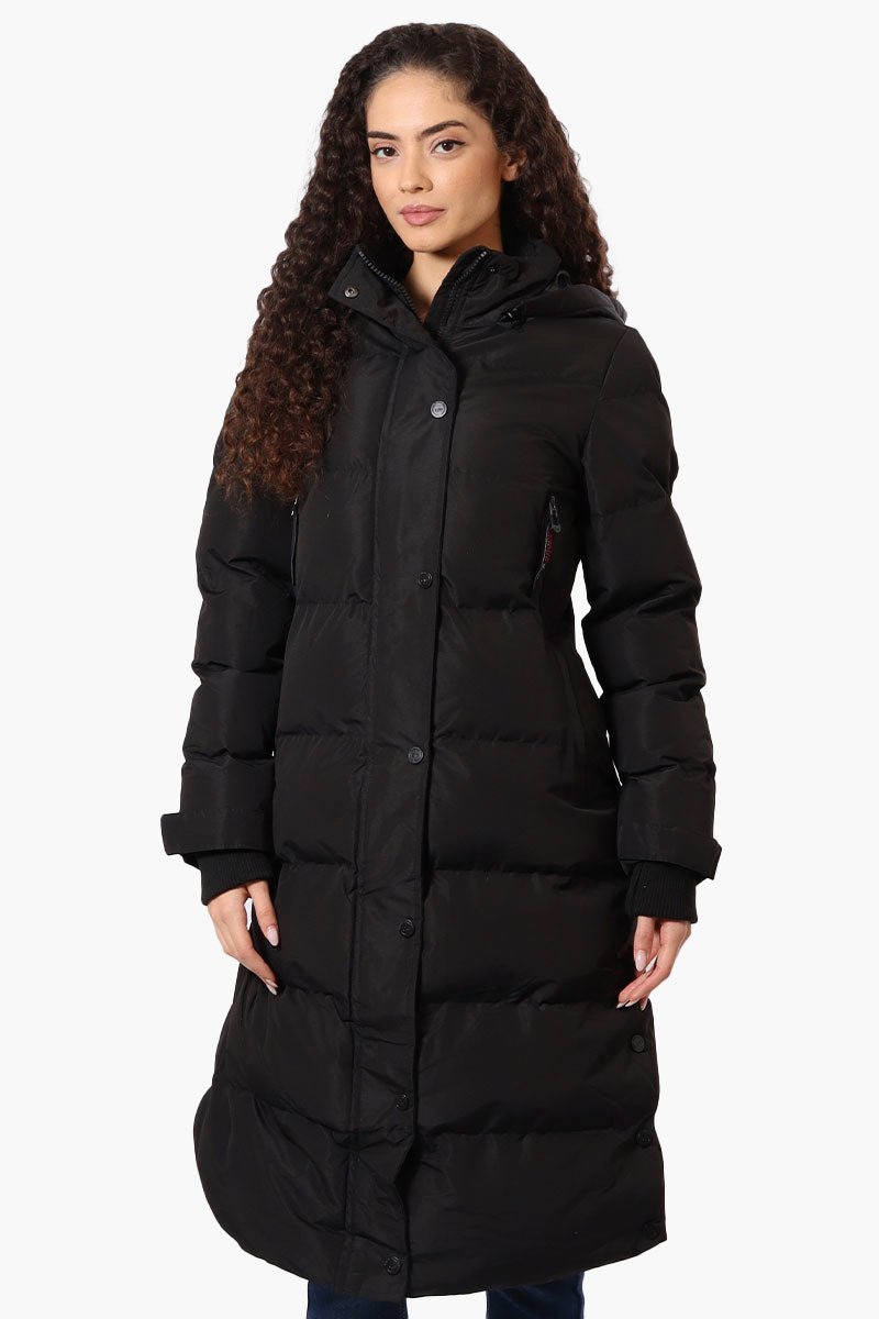 Canada Weather Gear Long Puffer Parka Jacket - Black - Womens Parka Jackets - Fairweather