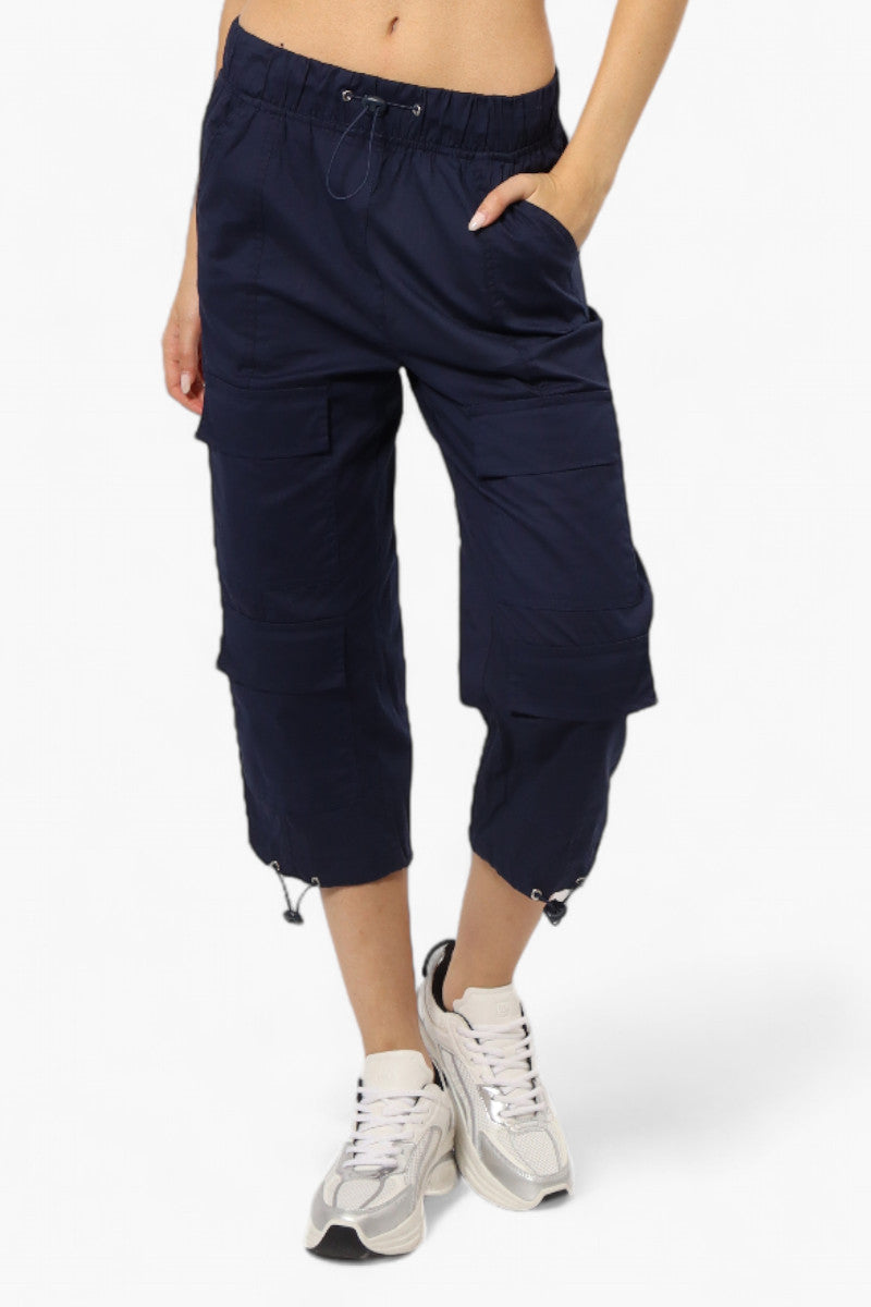 Canada Weather Gear Drawstring Cargo Capris - Navy - Womens Shorts & Capris - Fairweather