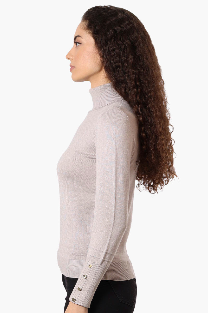 International INC Company Basic Turtleneck Pullover Sweater - Beige - Womens Pullover Sweaters - Fairweather