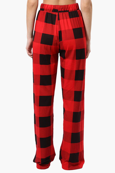 Canada Weather Gear Plaid Wide Leg Pajama Pants - Red - Womens Pajamas - Fairweather