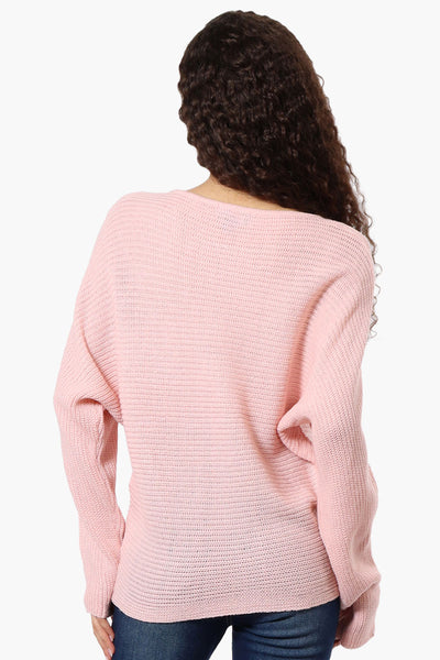 International INC Company Ribbed Pullover Sweater - Pink - Womens Pullover Sweaters - Fairweather