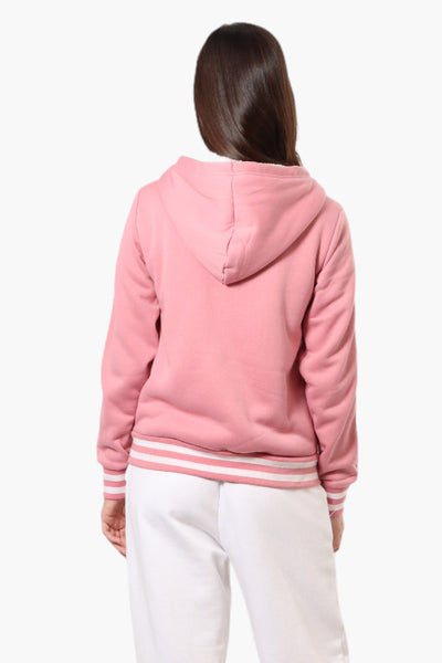 Canada Weather Gear Hooded Sherpa Lined Lightweight Jacket - Pink - Womens Lightweight Jackets - Fairweather