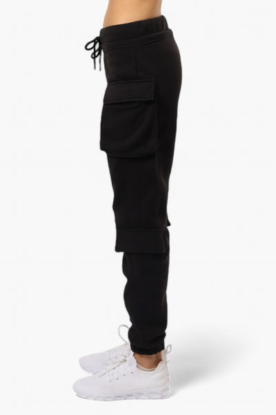 Fahrenheit Tie Waist 4 Pocket Cargo Joggers - Black - Womens Joggers & Sweatpants - Fairweather