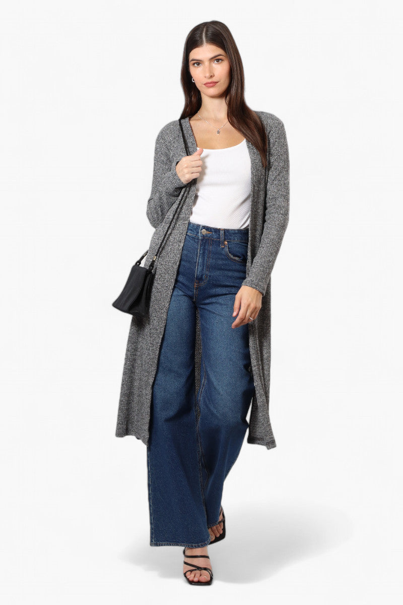 International INC Company Long Sleeve Side Slit Wrap Cardigan - Grey - Womens Cardigans - Fairweather