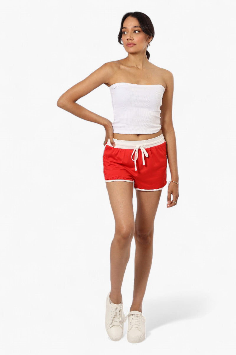 Mikk Basic Solid Dolphin Shorts - Red - Womens Shorts & Capris - Fairweather