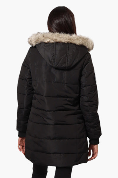 Canada Weather Gear Vegan Fur Hood Puffer Parka Jacket - Black - Womens Parka Jackets - Fairweather