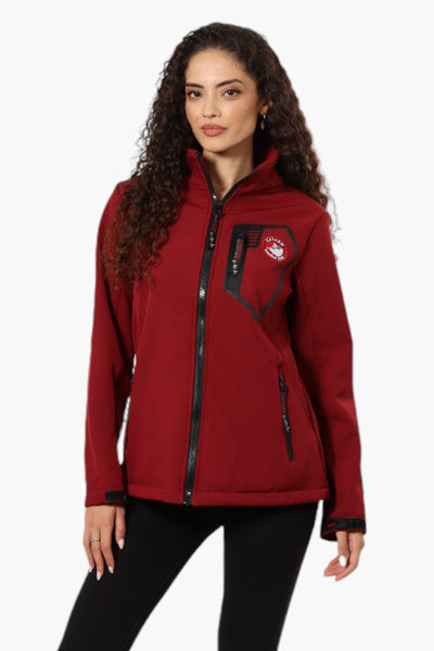 Canada Weather Gear Fleece Lined Zip Pocket Lightweight Jacket - Red - Womens Lightweight Jackets - Fairweather