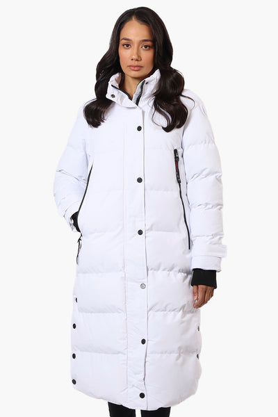 Canada Weather Gear Long Puffer Parka Jacket - White - Womens Parka Jackets - Fairweather