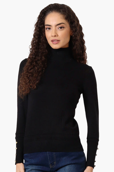 International INC Company Basic Turtleneck Pullover Sweater - Black - Womens Pullover Sweaters - Fairweather